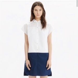 Madewell Vista Colorblock Shirtdress Size Small